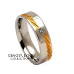 Load image into Gallery viewer, Kevin Wedding Band Ring 6mm Stainless Steel Mens Womens Ginger Lyne - 10
