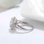 Load image into Gallery viewer, Halo Statement Engagement Cz Ring Sterling Silver Womens Ginger Lyne - 6
