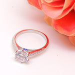 Load image into Gallery viewer, Merci Engagement Ring Sterling Silver Solitaire Cz Womens Ginger Lyne - 10
