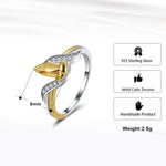 Load image into Gallery viewer, Praying Hands Ring Religious Gold Sterling Silver Cz Women Ginger Lyne - 12

