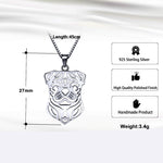Load image into Gallery viewer, Pug Dog Dangle Earrings Sterling Silver Womens Ginger Lyne Collection - Earrings
