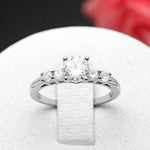 Load image into Gallery viewer, Le Sha Engagement Ring Sterling Silver 3 Stone Cz Womens Ginger Lyne - 10
