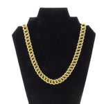 Load image into Gallery viewer, Gold Cuban Link Chain Necklace Iced Out Hip Hop Men Women Ginger Lyne Collection - 18 Inch Gold
