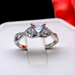 Load image into Gallery viewer, Contessa Engagement Ring Womens Bridal Sterling Silver Cz Ginger Lyne Collection - 10
