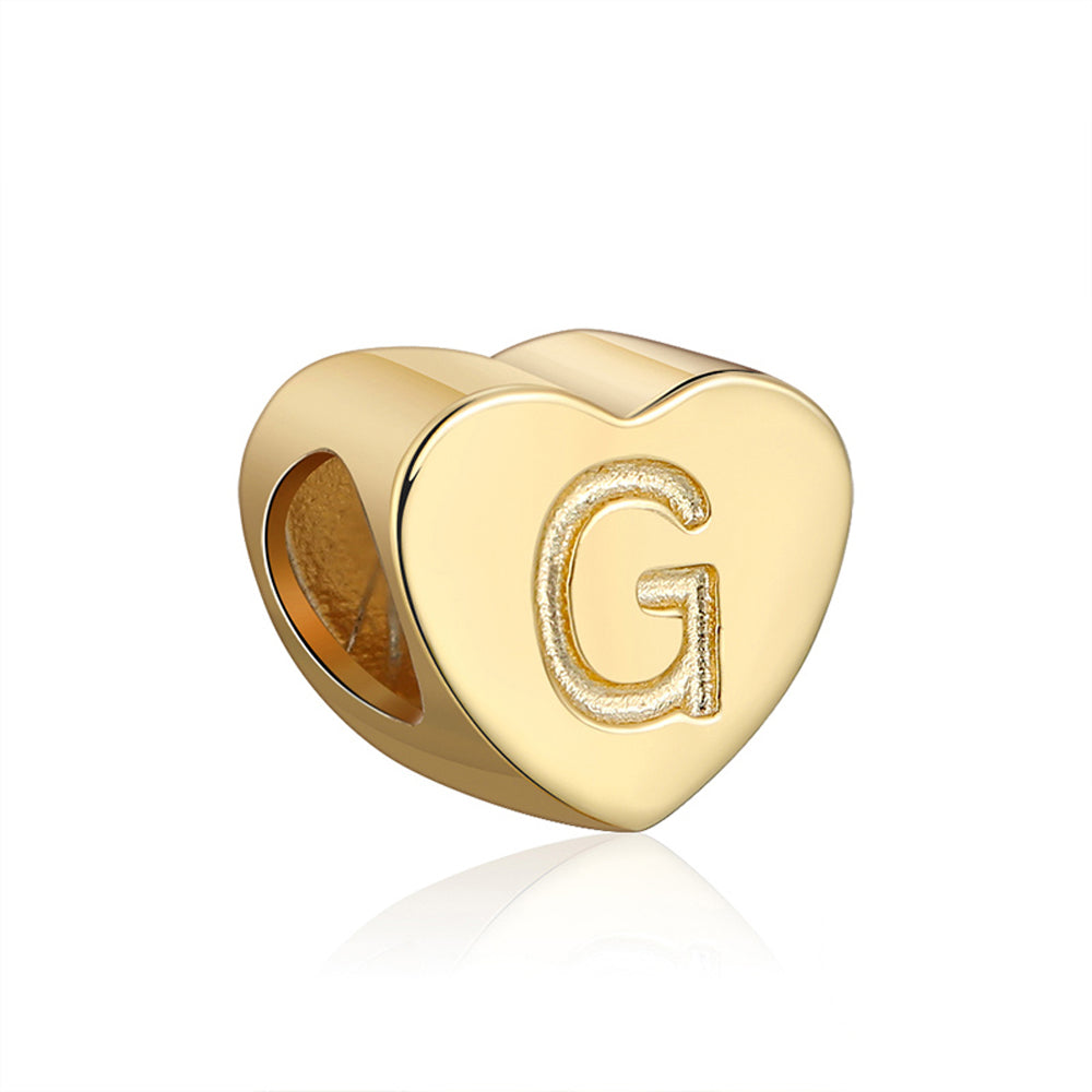 Initial Heart Charms Gold Over Sterling Silver Womens Ginger Lyne Collection - G