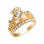Load image into Gallery viewer, Leonor Crown Crystal Engagement Bridal Ring Womens Ginger Lyne Collection - 5
