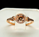 Load image into Gallery viewer, Tahisha Engagement Ring Chocolate Cz Rose Silver Womens Ginger Lyne Collection - 11
