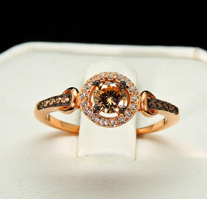 Tahisha Engagement Ring Chocolate Cz Rose Silver Womens Ginger Lyne - 11