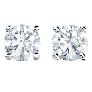 Amore Stud Earrings 4Ctw Solitaire Topaz Womens Ginger Lyne Collection - 4 TCW