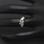 Load image into Gallery viewer, Fairy Ring Wing Angel Sterling Silver Cubic Zirconia Girls Ginger Lyne - 4
