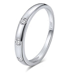 Load image into Gallery viewer, Wedding Bridal Band Ring Sterling Silver Cz Womens Mens by Ginger Lyne - 6
