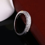 Load image into Gallery viewer, Madeline Anniversary Band Ring Cz Sterling Silver Womens Ginger Lyne - 10
