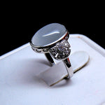 Load image into Gallery viewer, Cory Statement Ring Women Oval Fire Opal White Gold Plated Ginger Lyne - 10
