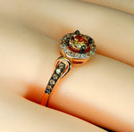 Load image into Gallery viewer, Tahisha Engagement Ring Chocolate Cz Rose Silver Womens Ginger Lyne - 11
