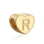 Load image into Gallery viewer, Initial Heart Charms Gold Over Sterling Silver Womens Ginger Lyne Collection - R
