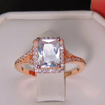 Load image into Gallery viewer, Nancy Engagement Ring Rose Gold Sterling Silver Cz Womens Ginger Lyne - 10
