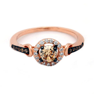 Tahisha Engagement Ring Chocolate Cz Rose Silver Womens Ginger Lyne Collection - 11