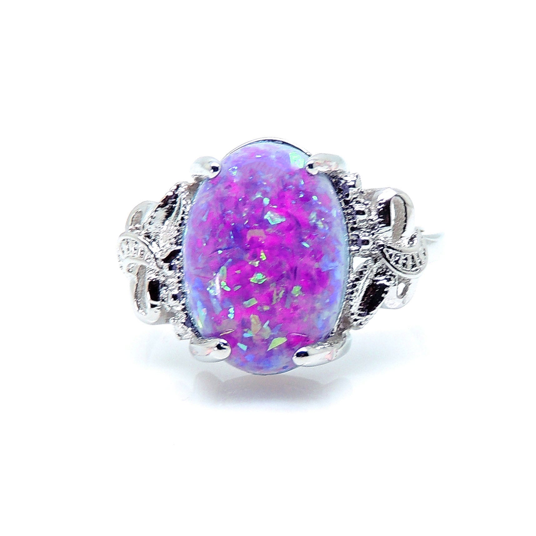 Sharla Statement Ring Purple Fire Opal Women Ginger Lyne Collection - Purple,5