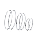 Load image into Gallery viewer, Hoop Earrings 30mm Thin Round Sterling Silver Womens Girls Ginger Lyne - 30mm-Silver
