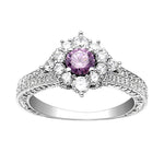 Load image into Gallery viewer, Selena Engagement Ring Sterling Silver Purple Cz Womens Ginger Lyne - Purple,10
