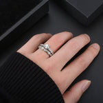 Load image into Gallery viewer, Nickie Bridal Set Engagement Ring Wedding Band Cz Womens Ginger Lyne - 7
