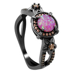 Load image into Gallery viewer, Sloane Statement Ring Womens Purple Black Plated Fire Opal Ginger Lyne - Purple,12

