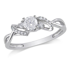 Ferah Engagement Ring Cubic Zirconia Sterling Silver Women Ginger Lyne - 12