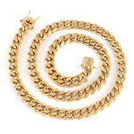 Load image into Gallery viewer, Cuban Link Chain Necklace Gold Stainless Steel Hip Hop Men Women Ginger Lyne - Gold-10mm-30
