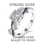 Load image into Gallery viewer, Norah Engagement Ring Sterling Silver Black Zirconia Women Ginger Lyne - 6
