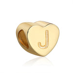Load image into Gallery viewer, Initial Heart Charms Gold Over Sterling Silver Womens Ginger Lyne Collection - J

